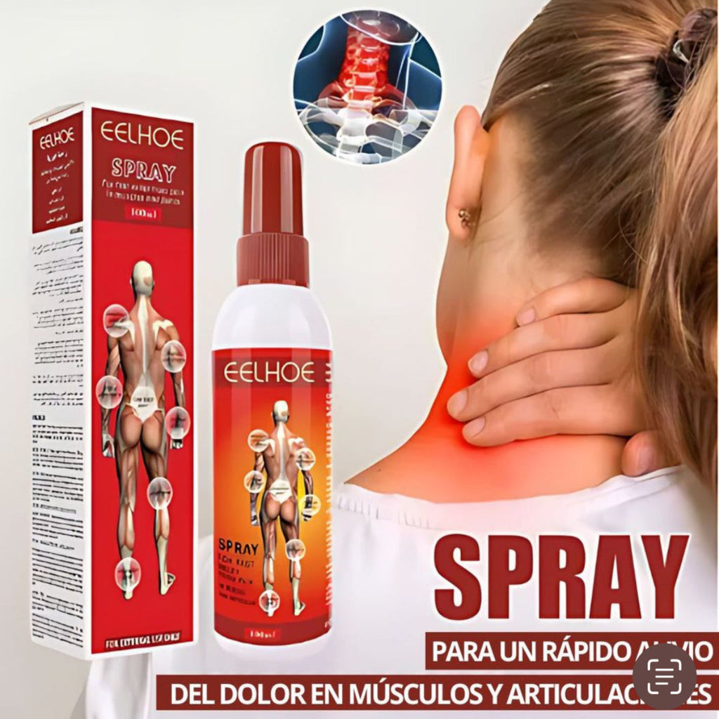 Spray de efecto rápido para dolores musculares + GRATIS 10 Parches Naturales